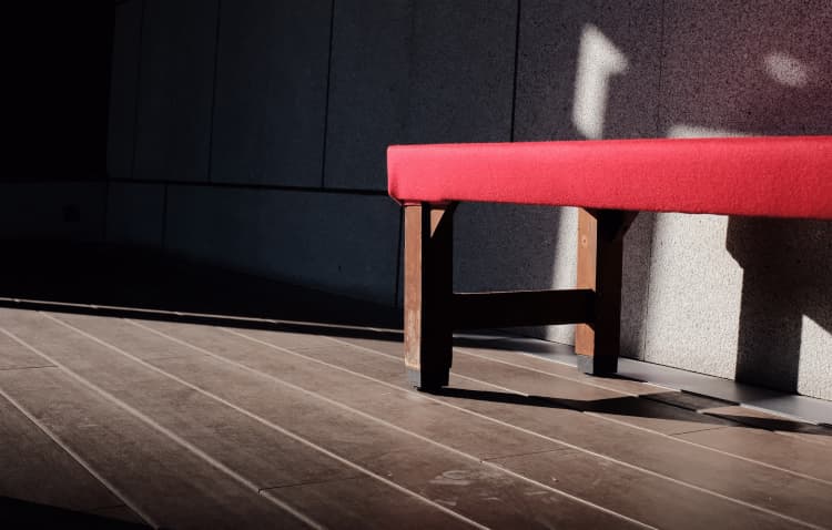 Gym Bench in a dark room